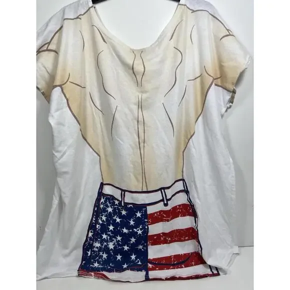 VTG LA Imprints My Bikini USA OSFA White Beach Tshirt 90s 6 Pack Men - Picture 5 of 6